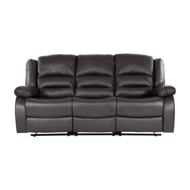 Jianyu 82" Faux Leather Pillow Top Arm Reclining Sofa Red Barrel Studio® Fabric: Brown Faux Leather