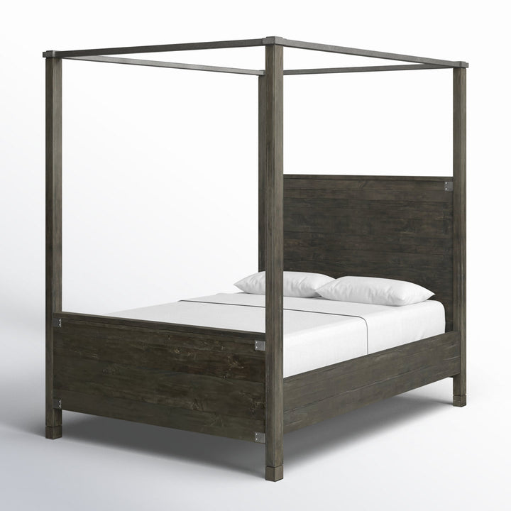 Breezewood Canopy Bed Birch Lane™ Size: Queen