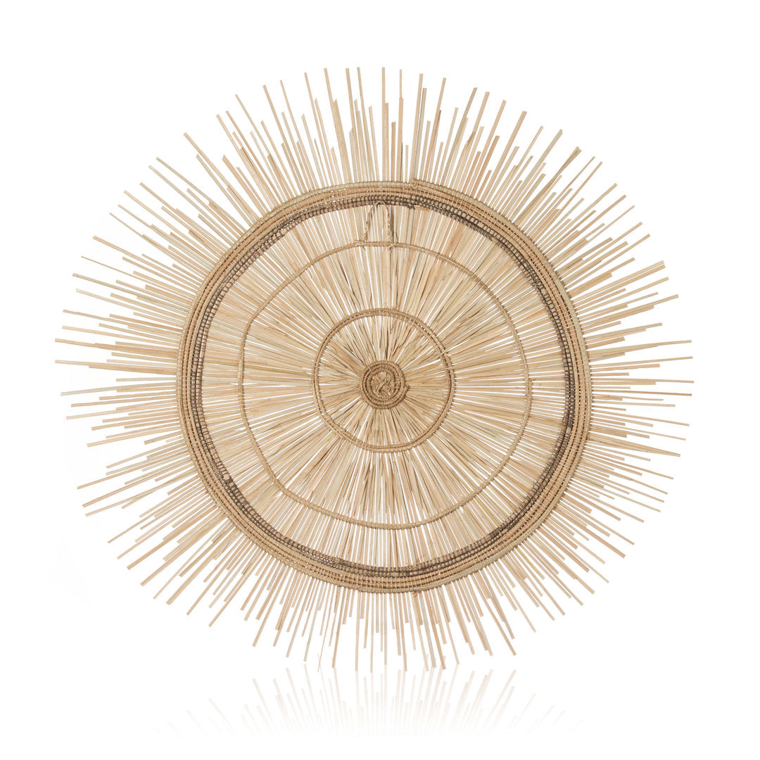 Dakota Fields Sun Circle Wall Décor Dakota Fields Size: 35.5" H x 35.5" W x 0.5" D Finish: Cream