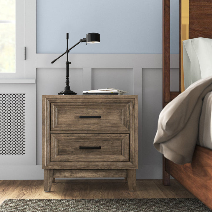 Anquenette 2 Drawer Nightstand in Brown Loon Peak®