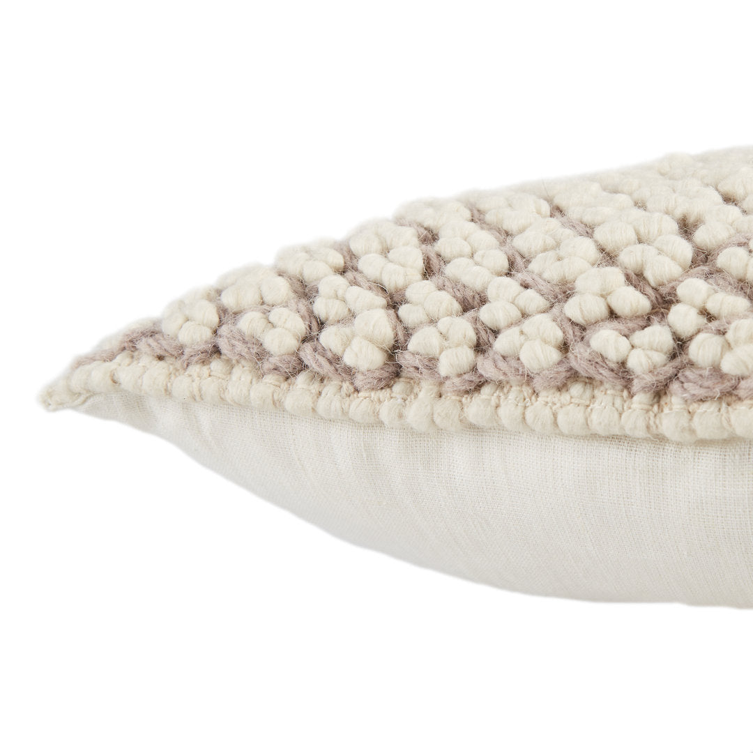 Toulon Wool Blend Throw Square Pillow Joss & Main Color: Light Taupe