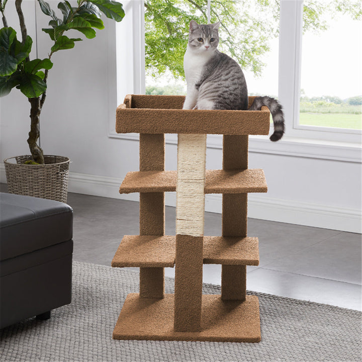 31.3" Towcester Cat Tree, Climbing Tower Cat Condo Tucker Murphy Pet™ Color: Beige