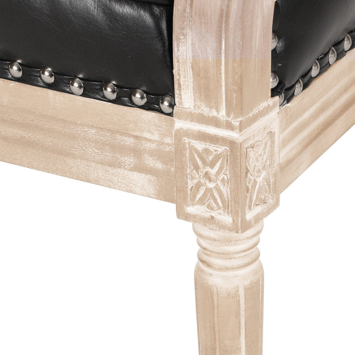 Atenea 49.5'' Upholstered & Birch Wood Loveseat August Grove® Upholstery Color: Midnight Black