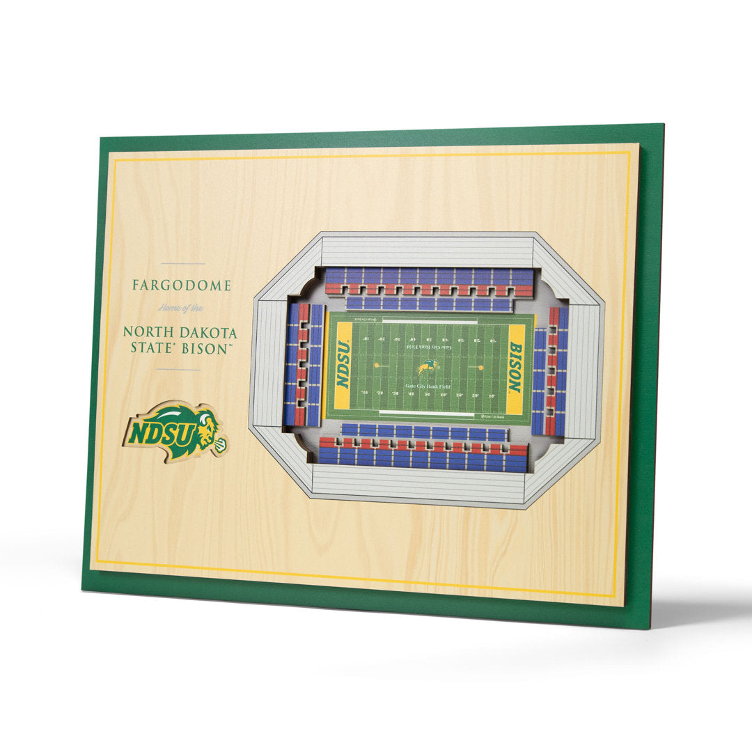 NCAA 5-Layer StadiumViews 3D Wall Art YouTheFan NCAA Team: North Dakota State University