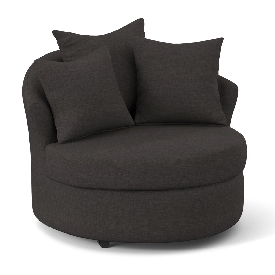 Alsup Barrel Chair Andover Mills™ Fabric: Oscar Gunmetal