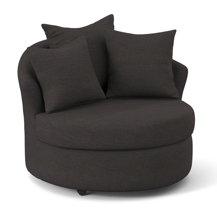 Alsup Barrel Chair Andover Mills™ Fabric: Oscar Gunmetal