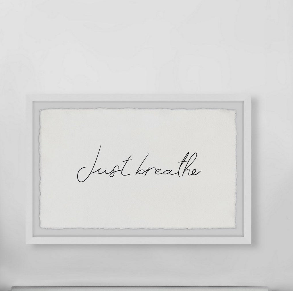 Keep Breathing - Picture Frame Textual Art Print on Paper Red Barrel Studio® Size: 12" H x 18" W x 1.5" D