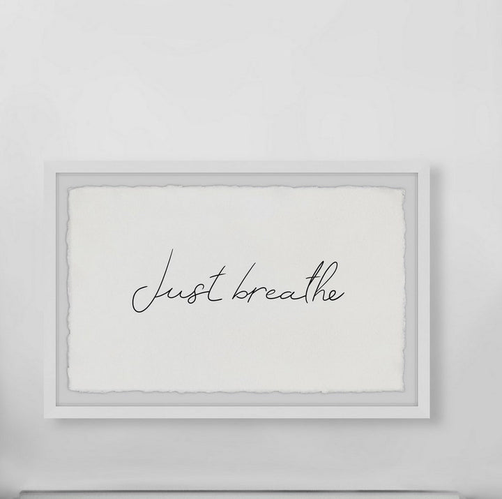 Keep Breathing - Picture Frame Textual Art Print on Paper Red Barrel Studio® Size: 12" H x 18" W x 1.5" D