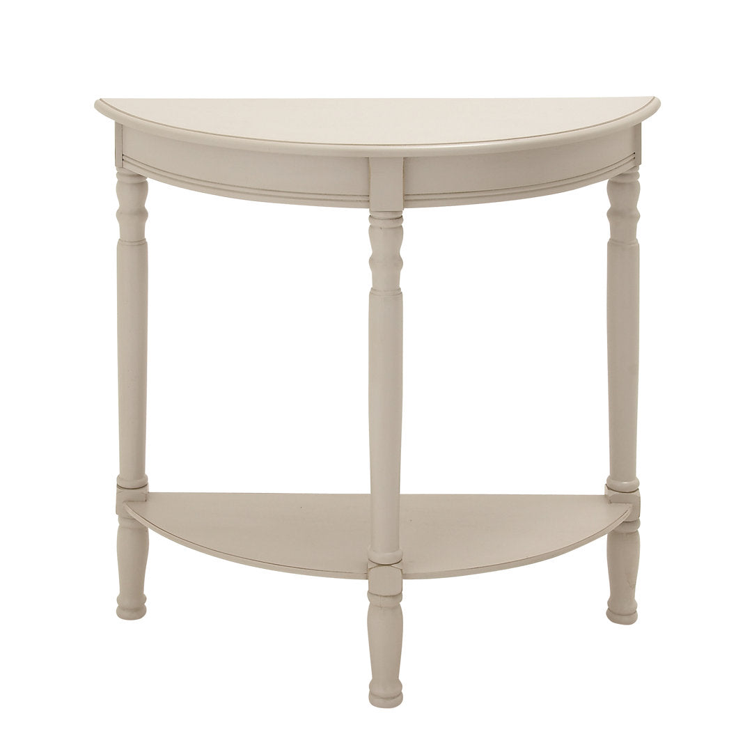 Mcbroom Wood Half Moon 1 Shelf Console Table Ophelia & Co. Color: Light Gray