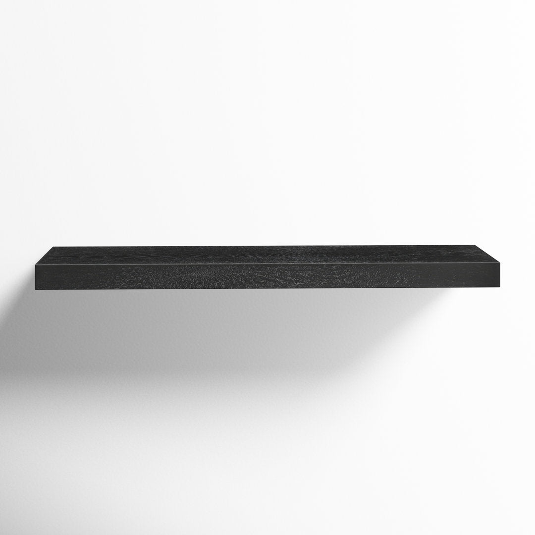 Sherice Floating Shelf AllModern Size: 1.97" H x 36.23" W x 10.24" D Finish: Black