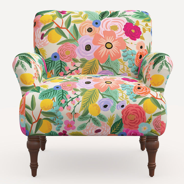 Rifle Paper Co. x Cloth & Company Bristol Armchair Rifle Paper Co. x Cloth & Company Body Fabric: Rpc Garden Party Garden Linen