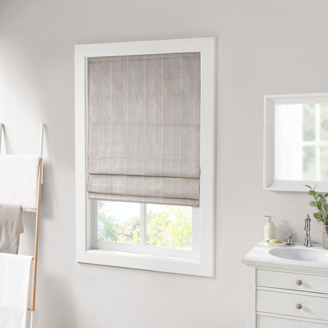 Galen Basketweave Cordless Room Darkening Roman Shade Madison Park Length & Width: 27"W x 64"L