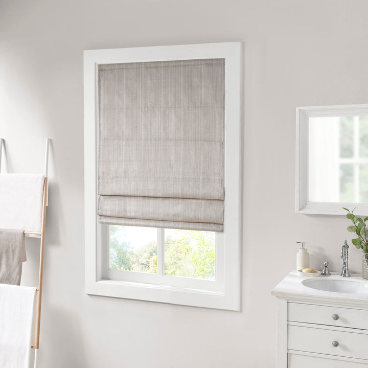 Galen Basketweave Cordless Room Darkening Roman Shade Madison Park Length & Width: 27"W x 64"L