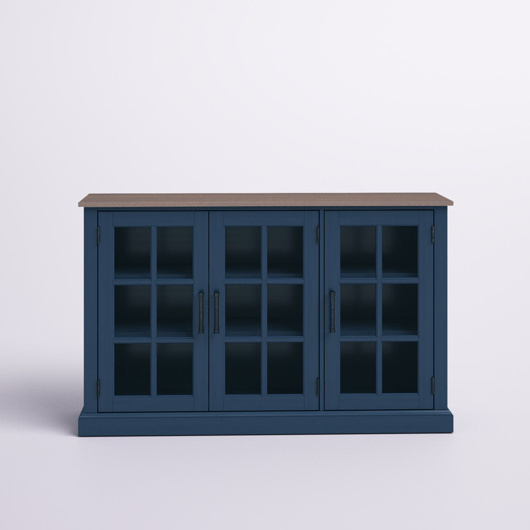 Truby 55" Wide Sideboard Laurel Foundry Modern Farmhouse® Color (Base/Top): Fontana Blue/Brown