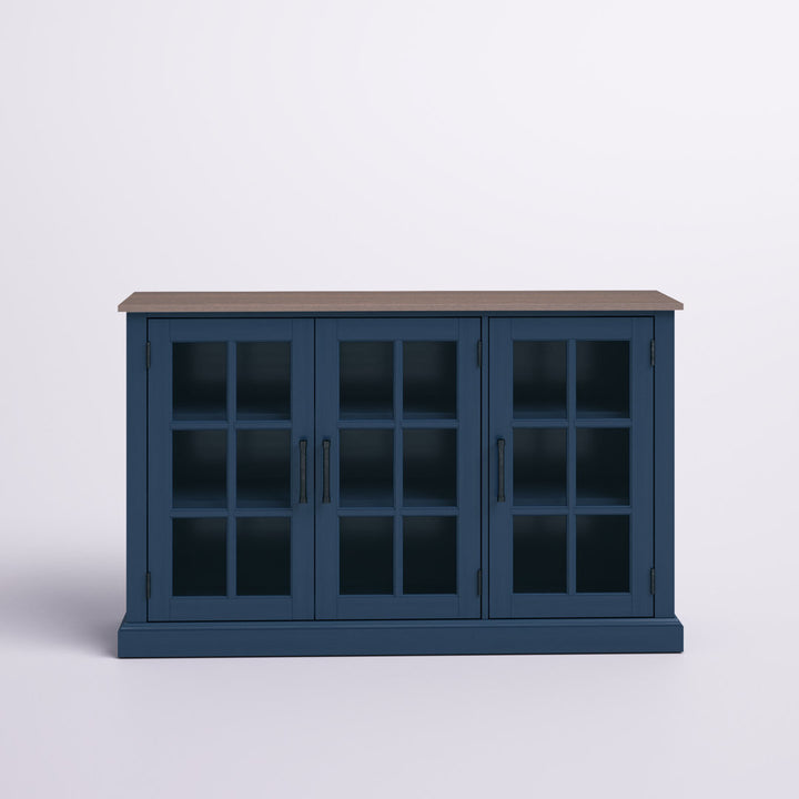 Truby 55" Wide Sideboard Laurel Foundry Modern Farmhouse® Color (Base/Top): Fontana Blue/Brown
