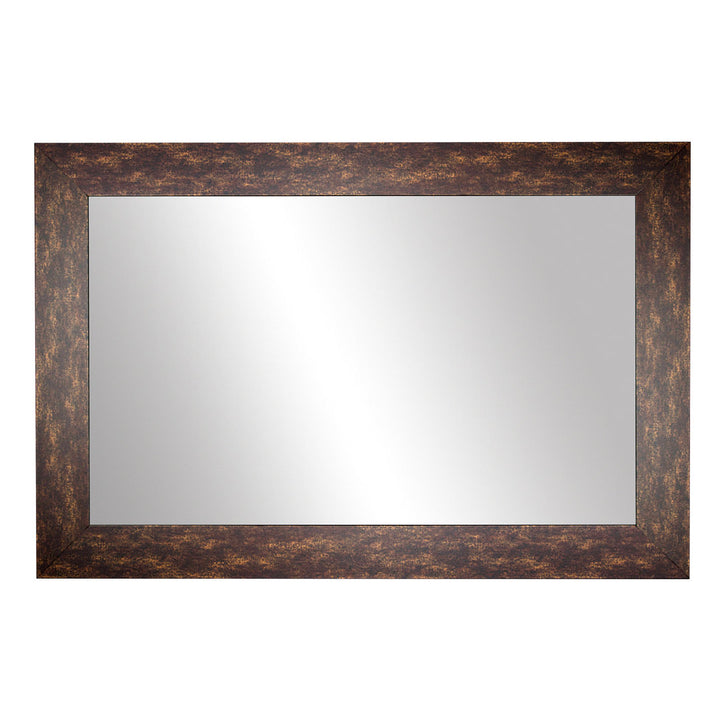Shmuel Wood Framed with Safety Backing Ideal for Bathroom / Vanity Mirror Wade Logan® Size: 28" x 36" Finish: Venetian Bronze