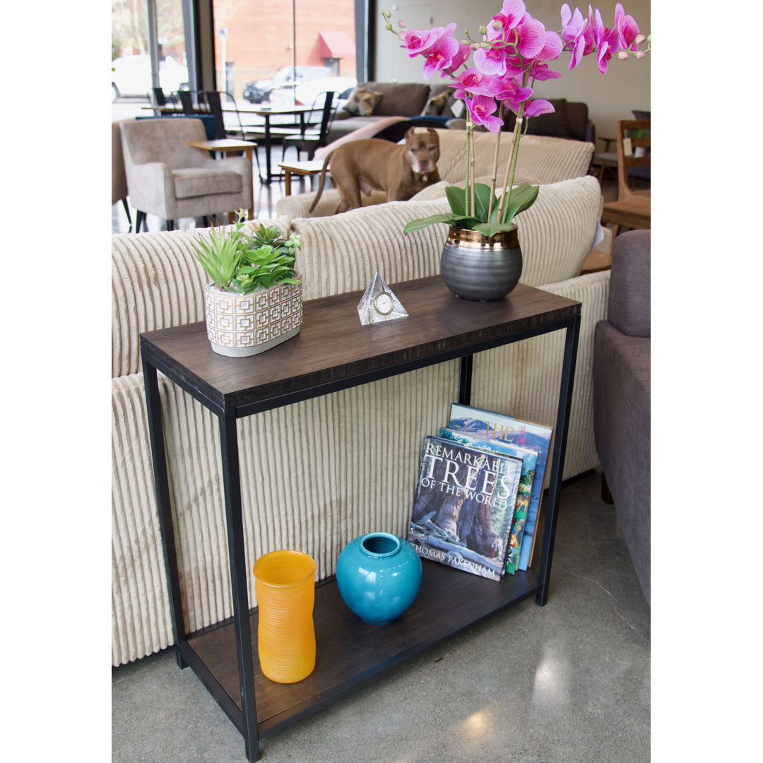 Anayanci 32" Console Table Wade Logan® Table Top Color: Brushed Brown