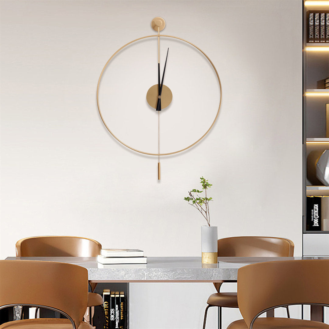 Insine Wall Clock Mercer41 Color: Gold Size: Small