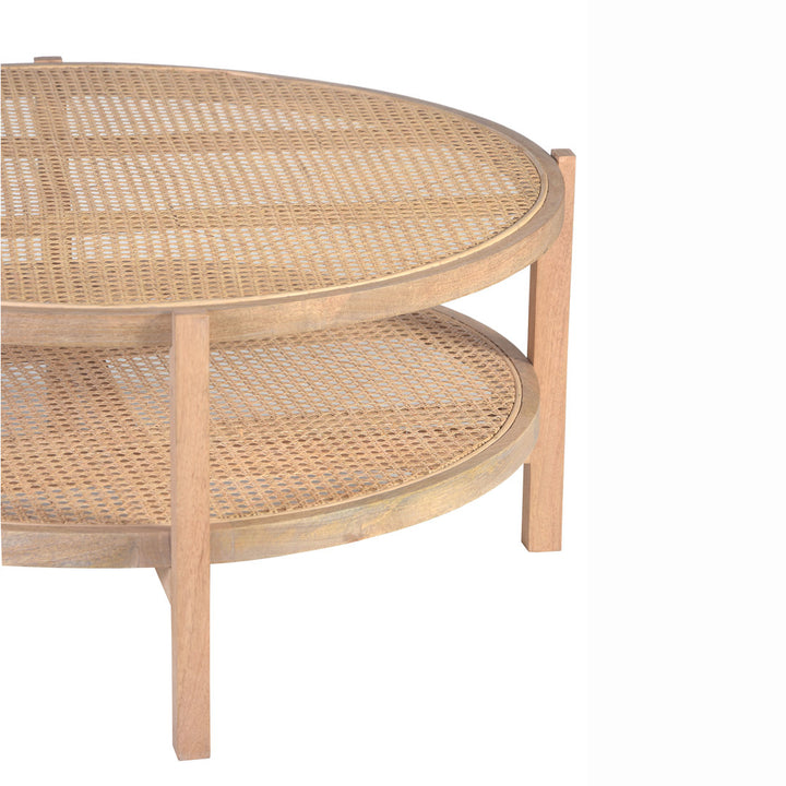 IzabellaI Solid Wood Coffee Table with Storage Sand & Stable™ Table Base Color: Natural