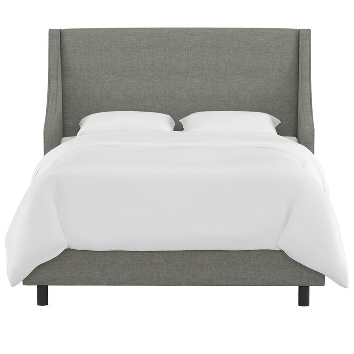 Bernadine Upholstered Low Profile Standard Bed Mercury Row® Color: Zuma Charcoal Textured Linen Size: California King