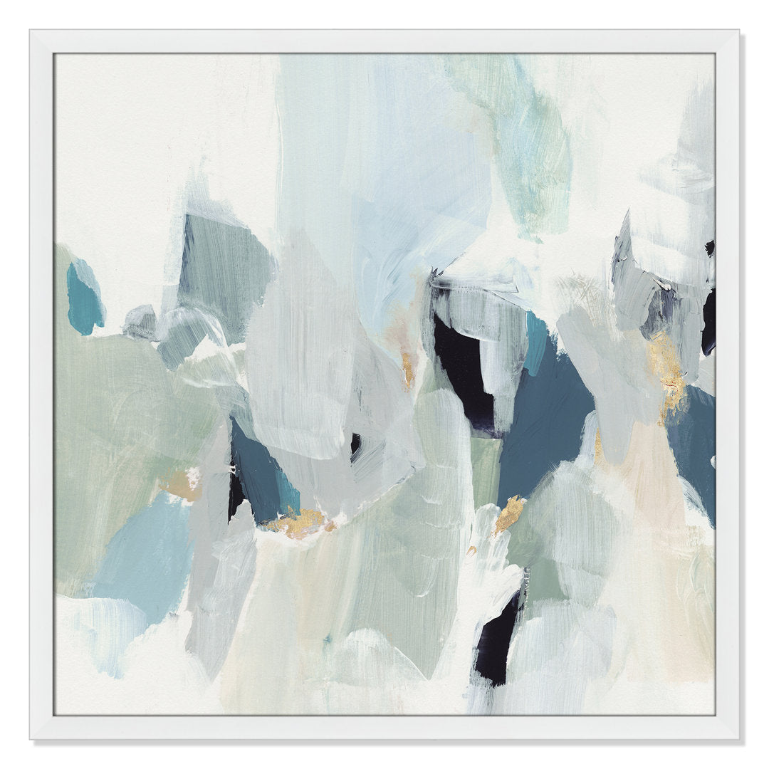 Little Talks II by Isabelle Z - Picture Frame Print on Canvas Casa Fine Arts Size: 37" H x 37" W x 0.75" D Format: Satin White Picture Framed Paper