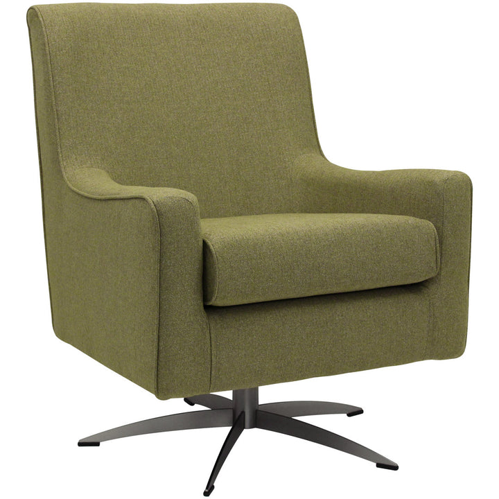 Basilina 26.25" Wide Swivel Armchair Wade Logan® Fabric: Terrace Green Polyester Blend
