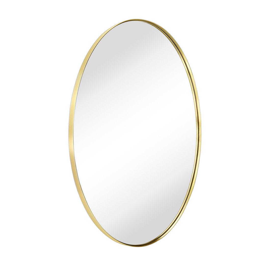 Javell Bathroom Mirror Ebern Designs Size: 36" x 24" Finish: Brushed Gold
