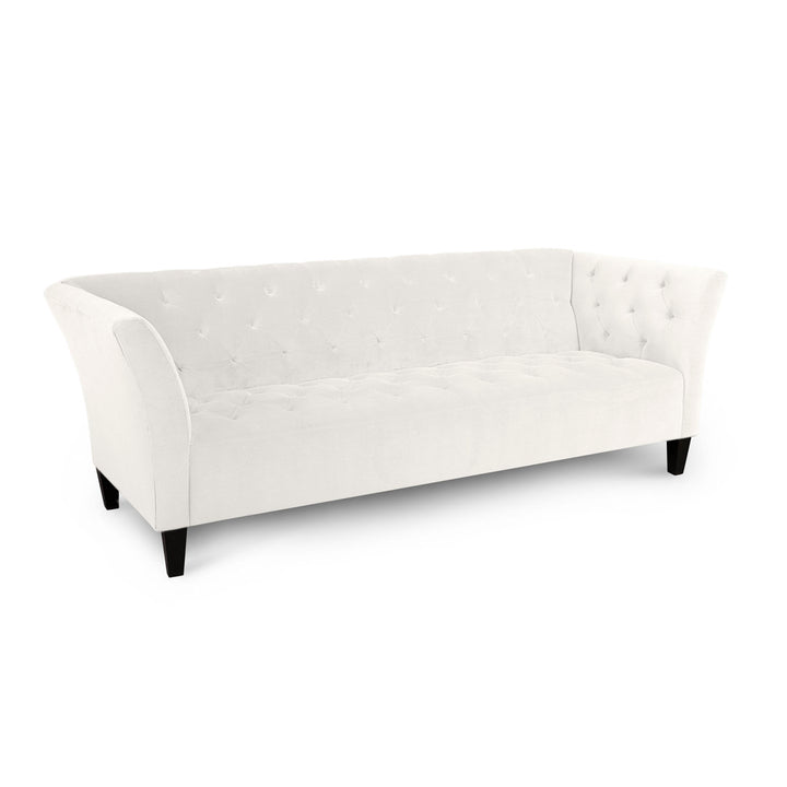 Carruth 91" Flared Arm Sofa Mercer41 Body Fabric: Bella White Performance Velvet