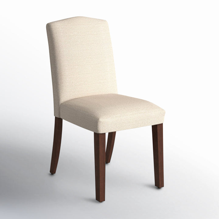 Estrela Upholstered Dining Chair Birch Lane™ Upholstery Color: Velvet Steel Gray, Leg Color: Black Wood