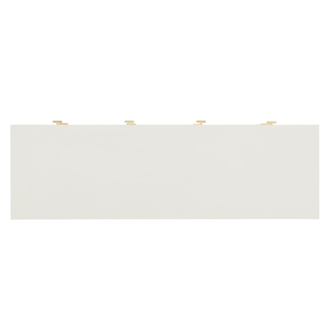 Kowalsky 8 Drawer 57.99" W Double Dresser Three Posts™ Color: Bleached White