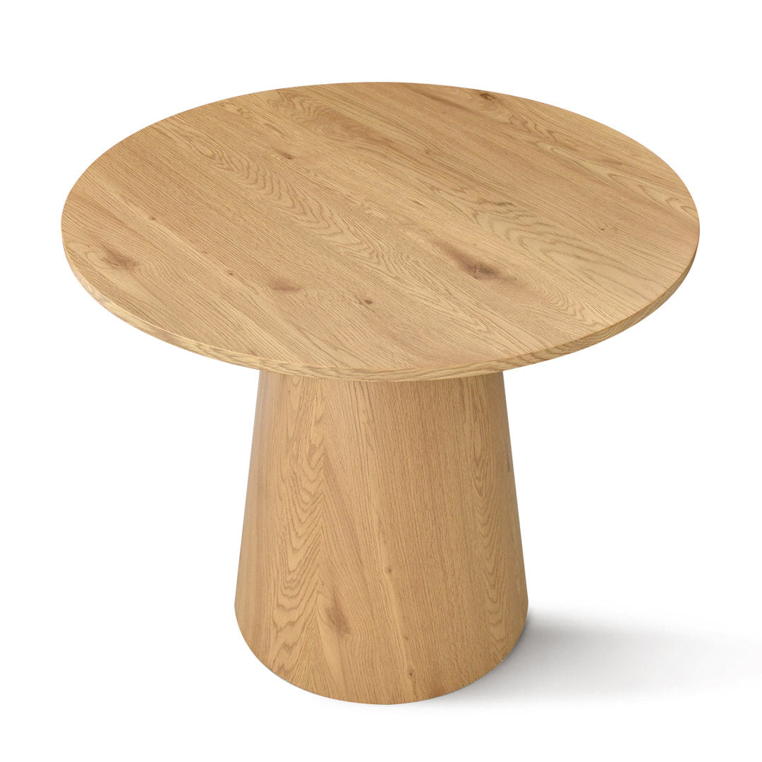 Agne 35" Round Pedestal Dining Table George Oliver Color: Oak