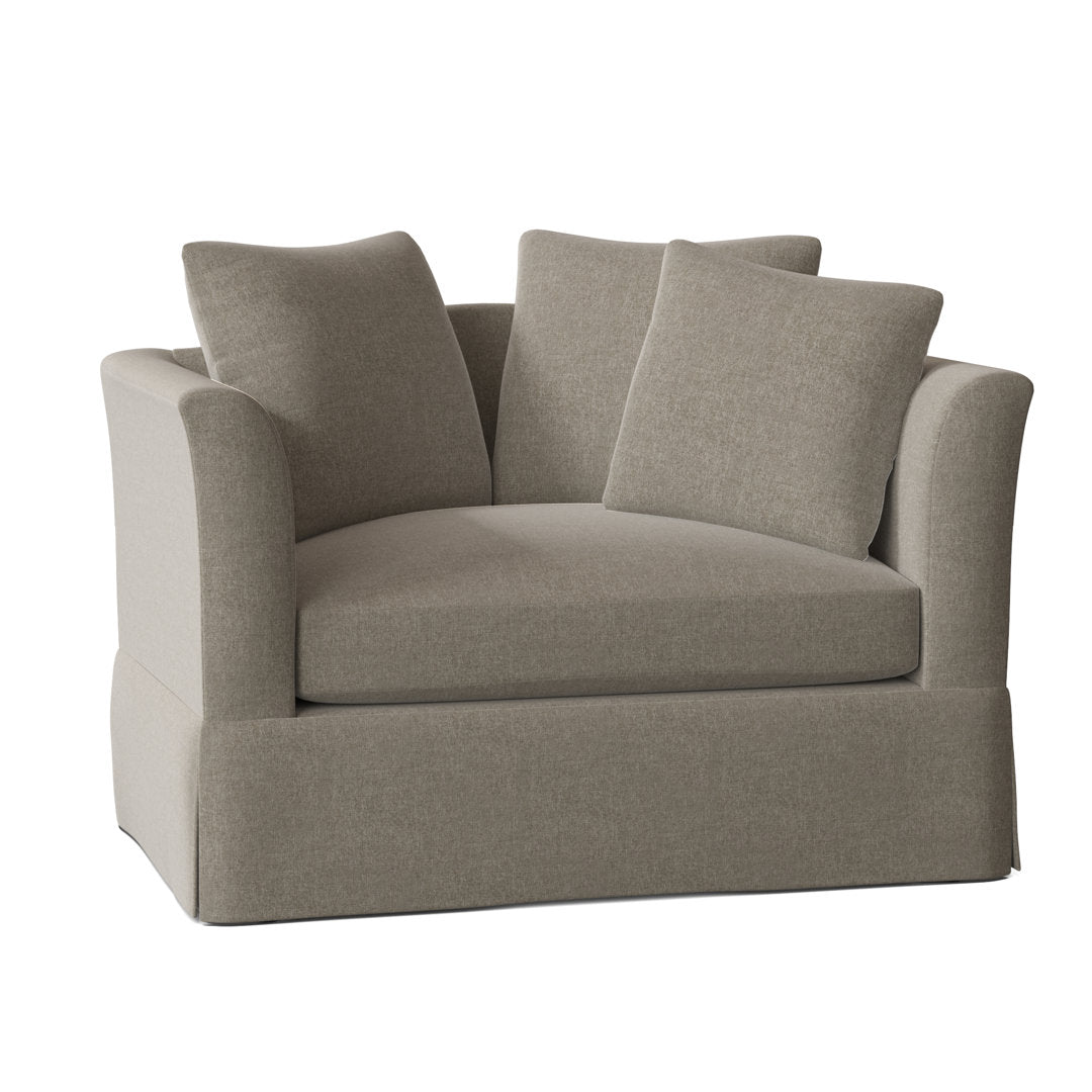 Charlene 50" Wide Armchair Highland Dunes Body Fabric: Crafty Eucalyptus, Throw Pillow Fabric: Bocci Spring
