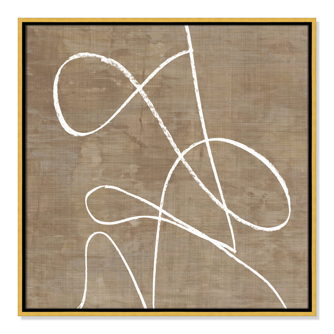 Swooping Lines - Floater Frame Painting on Canvas Joss & Main Size: 25.5" H x 25.5" W x 2" D Format: Gold