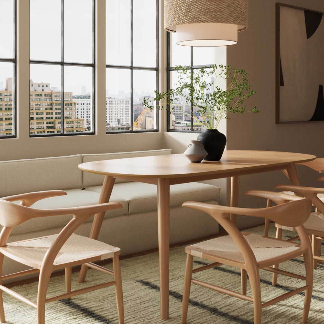 Bray 35" Solid Oak Dining Table AllModern Color: Natural