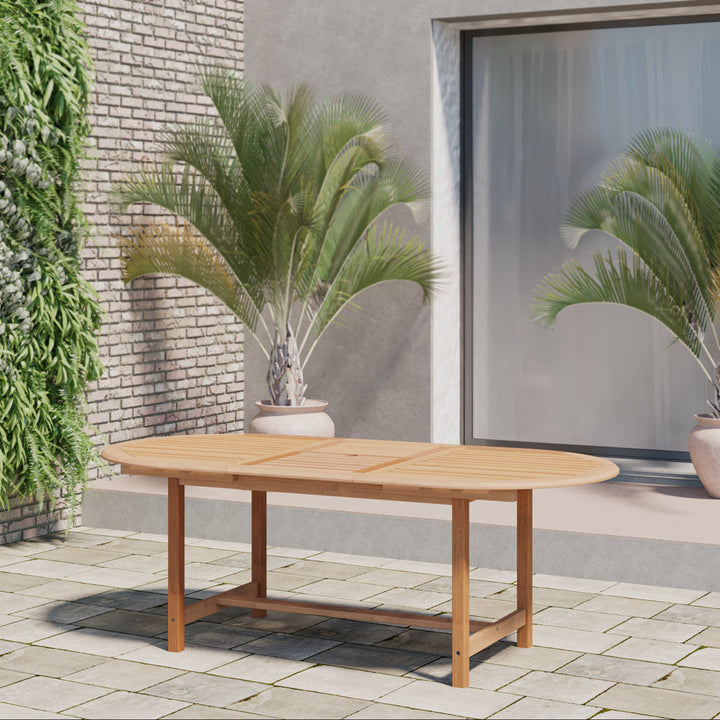 Rafael Teak Oval Extendable Patio Table Beachcrest Home™