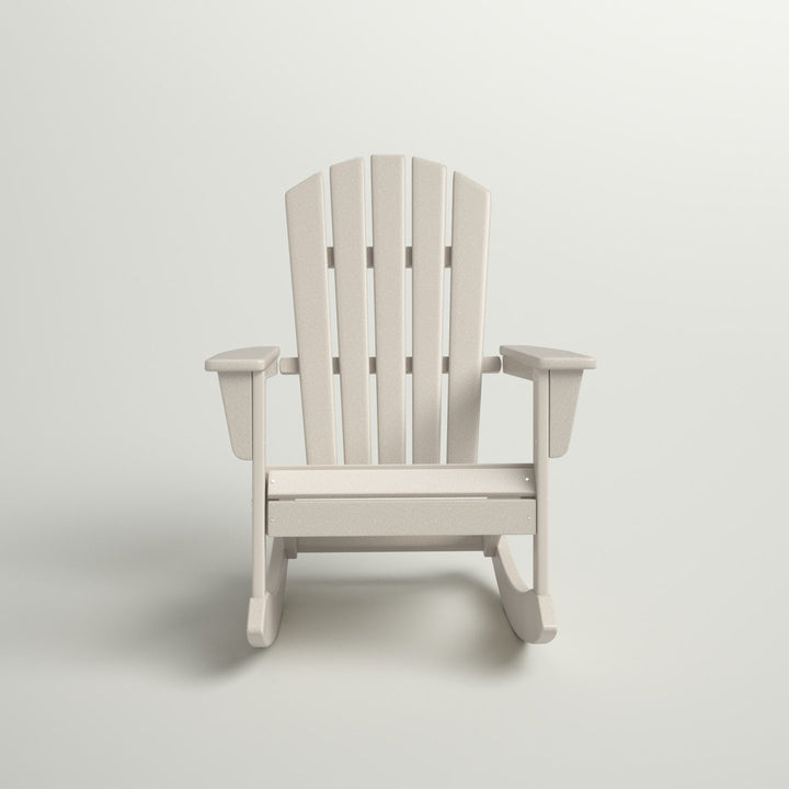 Nautical Adirondack Rocking Chair POLYWOOD® Frame Color: Sand