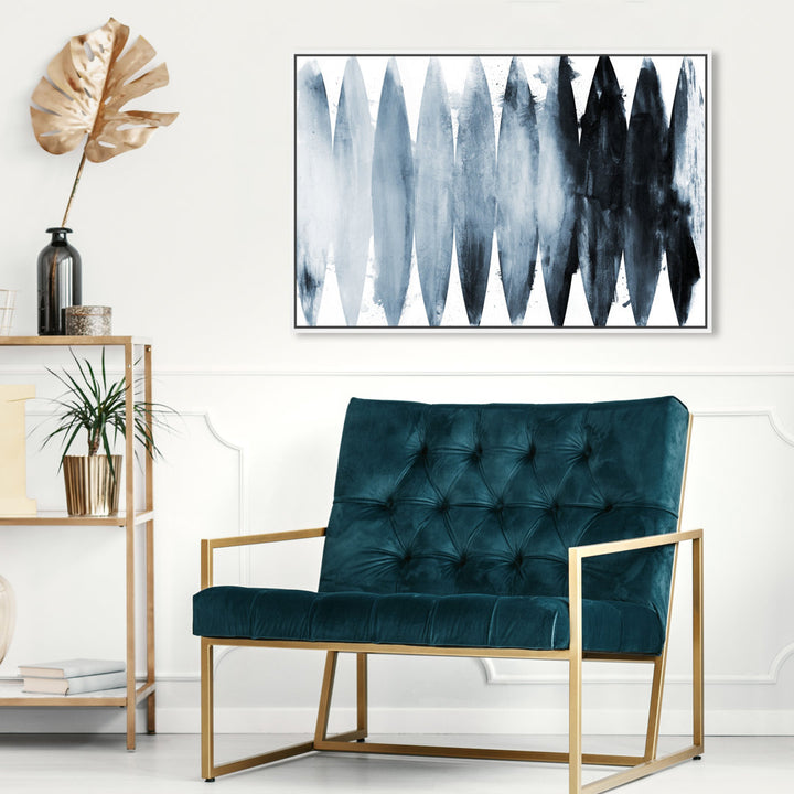 Abstract Paradise Found Muted - Painting Print on Canvas Art Remedy Size: 20" H x 30" W x 1.5" D Format: White Framed