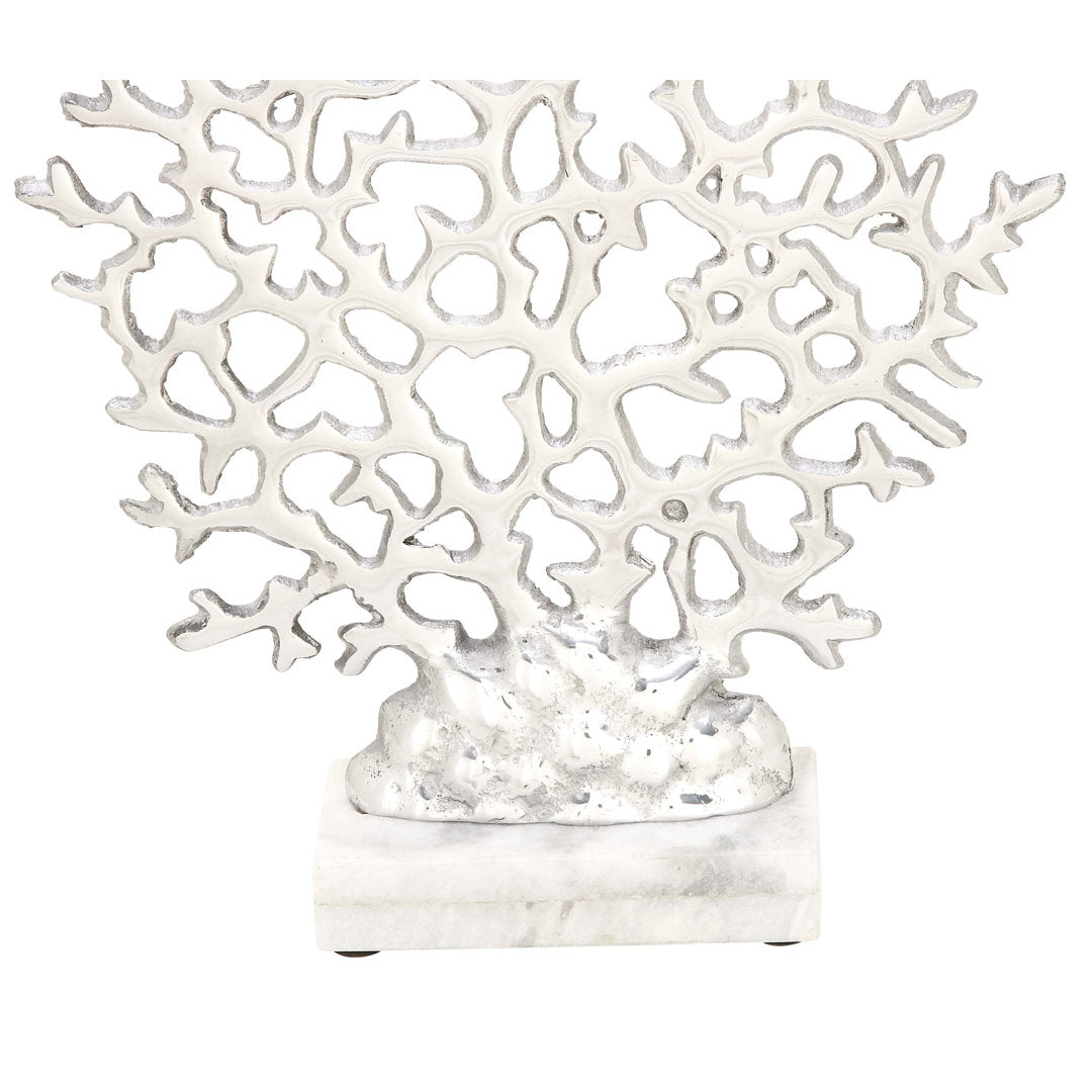 Sizer Aluminum Coral Marble Base Sculpture Highland Dunes