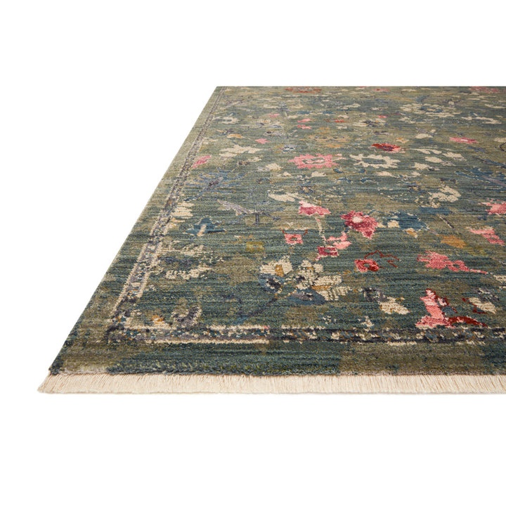 Febbas Oriental Machine Made Power Loom Area Rug in Moss Green Lark Manor™ Rug Size: Rectangle 2'7" x 4'