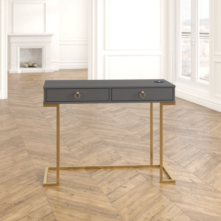Battista Writing Desk Willa Arlo™ Interiors Color (Top): Graphite Gray