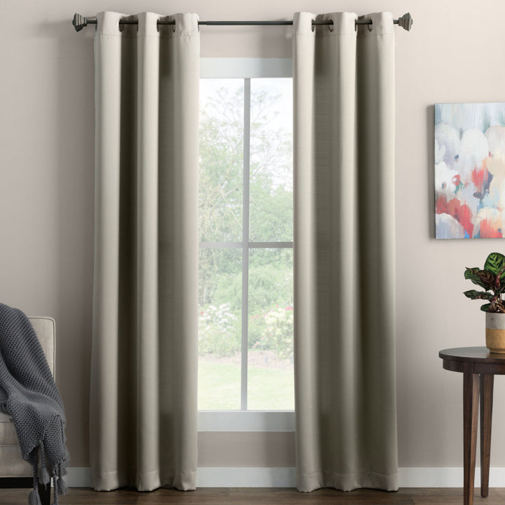 Wayfair Basics Room Darkening Grommet Curtain Panel Wayfair Basics® Curtain Color: Stone Size per Panel: 54" W x 54" L