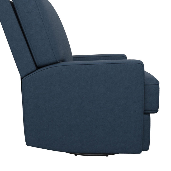 Abingdon Upholstered Swivel Reclining Glider Mack & Milo™ Upholstery Color: Navy Velvet