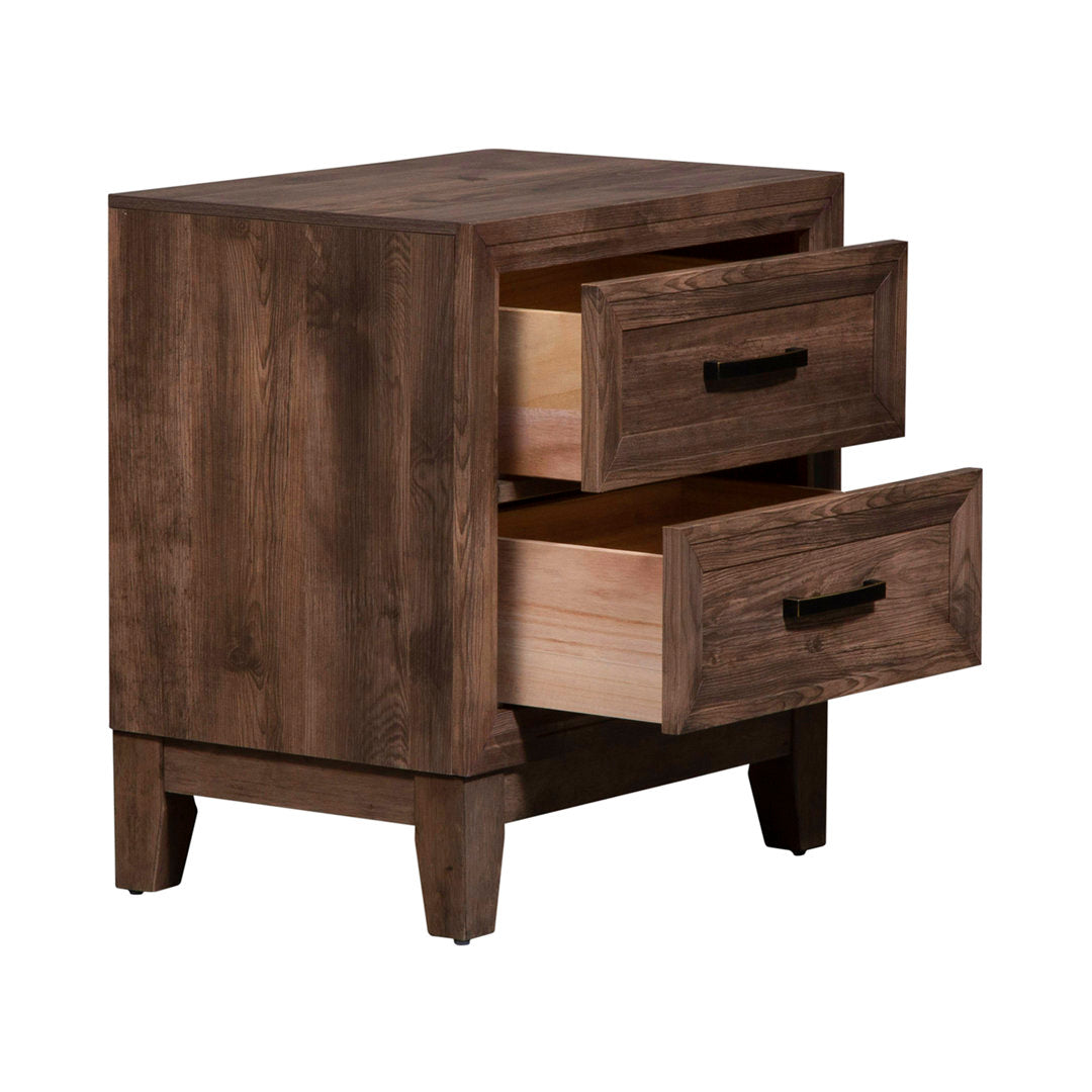 Anquenette 2 Drawer Nightstand in Brown Loon Peak®