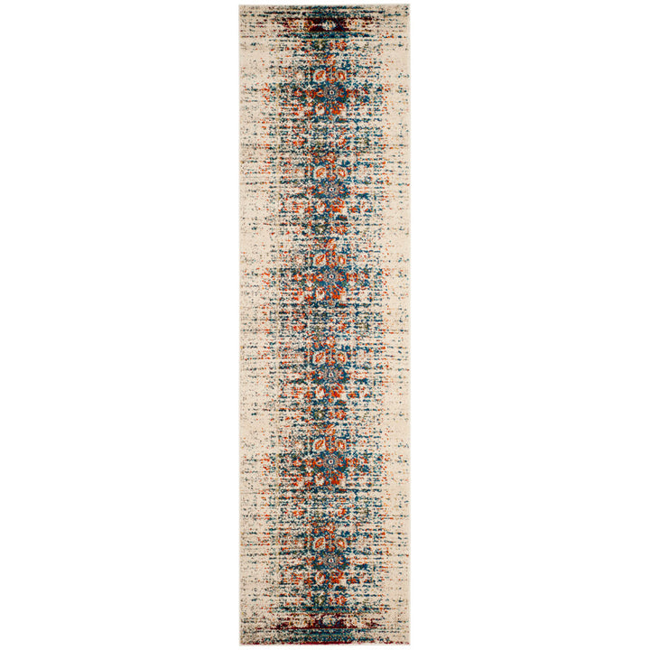 Hertzler Floral Ivory/Blue Area Rug Langley Street® Rug Size: Runner 2'2" x 14'