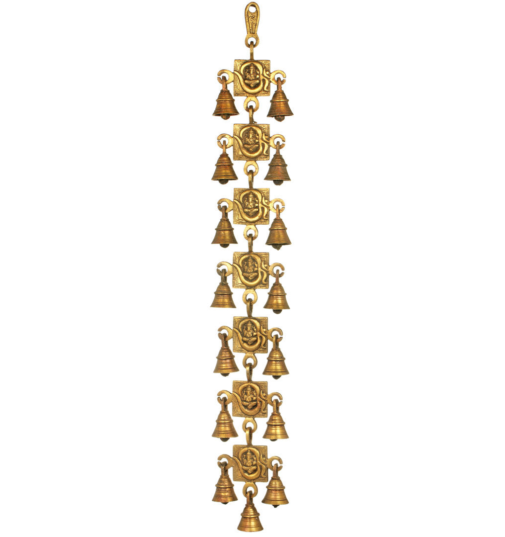 Ganesha in OM Wall Hanging Bells Wall Décor Bungalow Rose