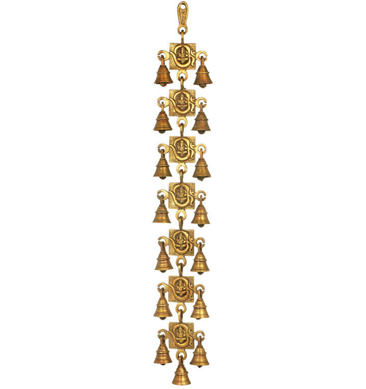 Ganesha in OM Wall Hanging Bells Wall Décor Bungalow Rose