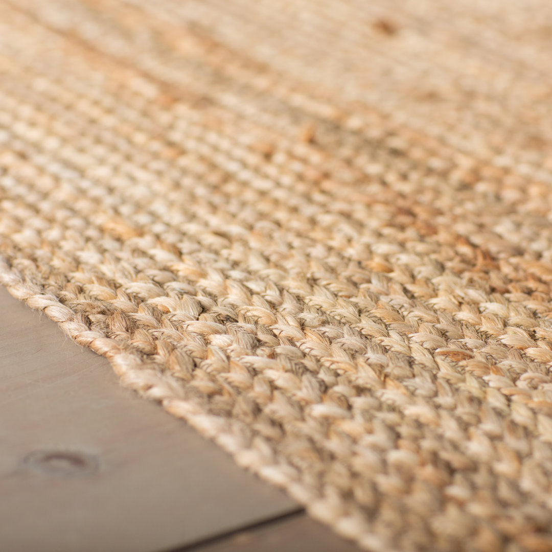 Natural Jute Area Rug Breakwater Bay Rug Size: Oval 6' x 9'