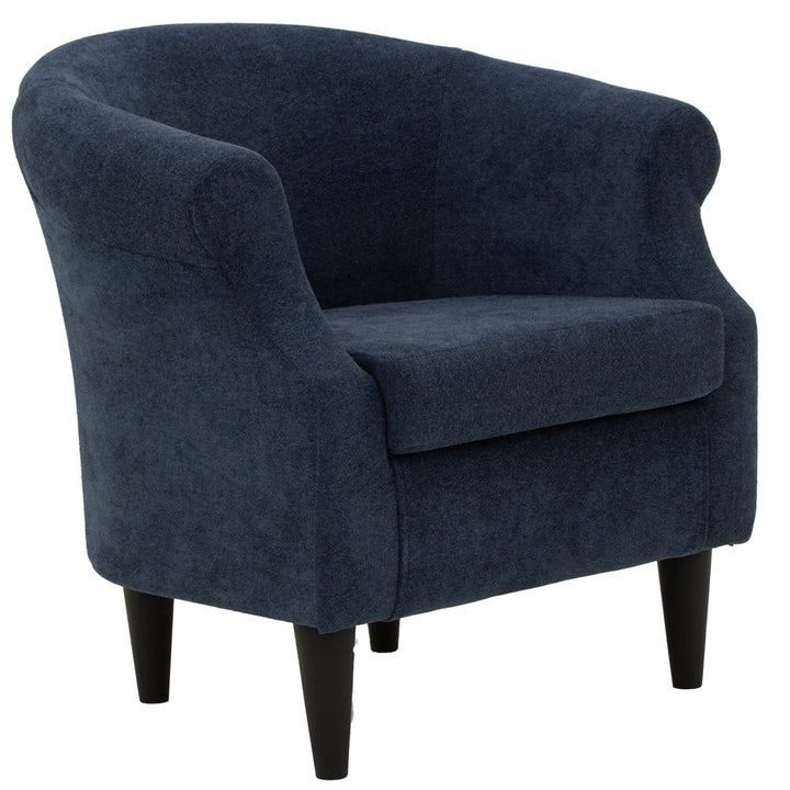 Adea Polyester Barrel Chair Lark Manor™ Fabric: Chloe Indigo 100% Polyester