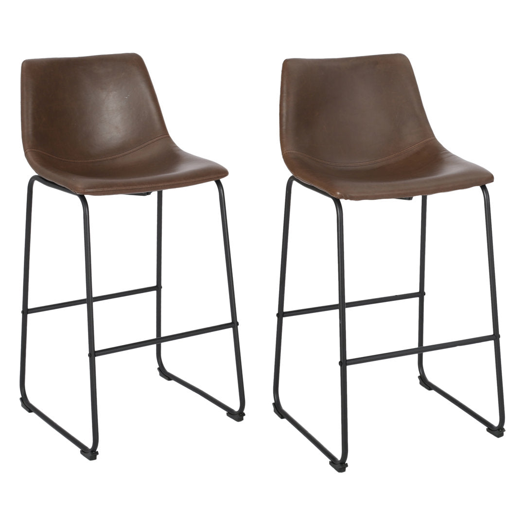 Cobina Counter & Bar Stool (Set of 2) Dakota Fields Seat Height: Bar Stool (30" Seat Height), Finish: Vintage Brown