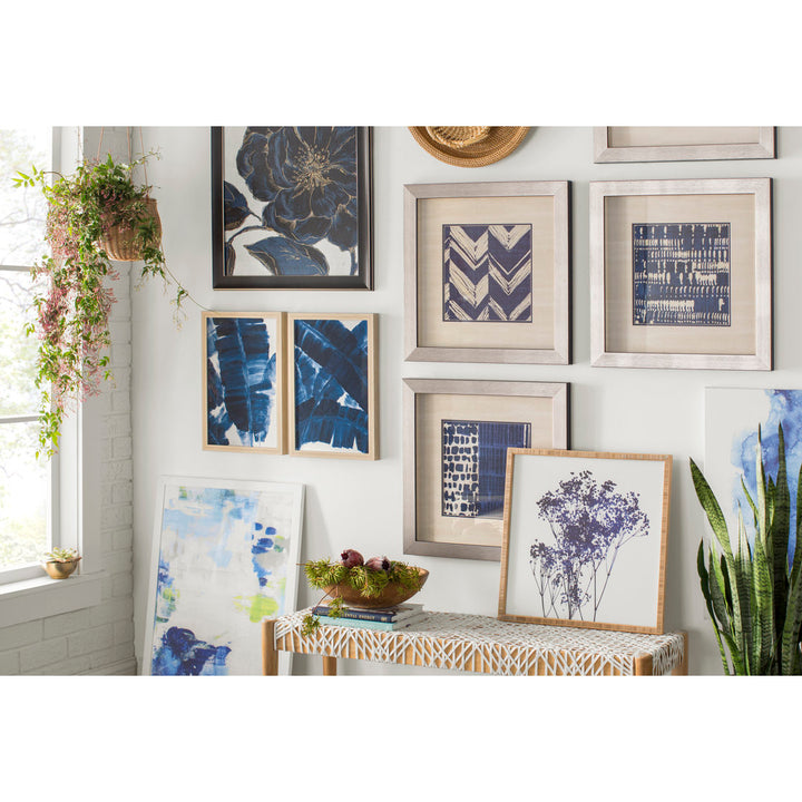 Indigo Batik - 4 Piece Frame Graphic Art Set on Paper (Set of 4) Dakota Fields